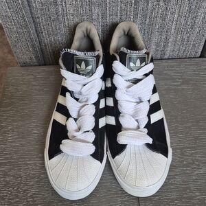 adidas Black and White Classic Superstar Shell Sneakers
